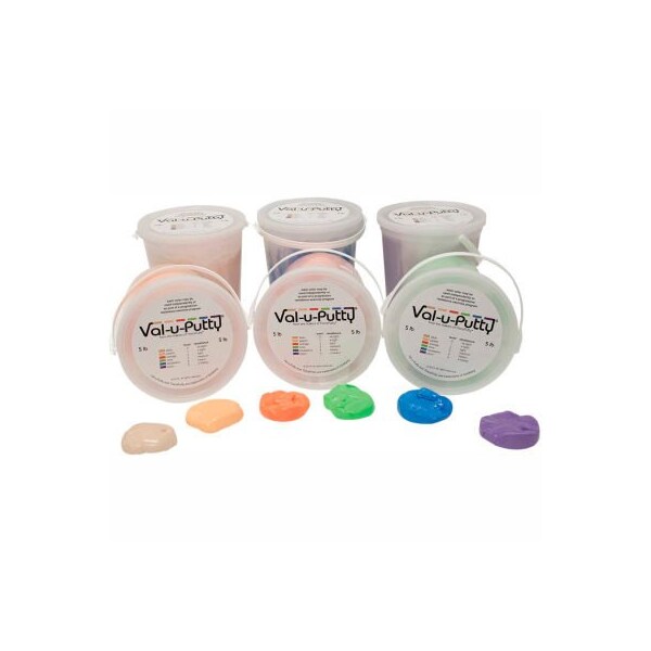 Fabrication Enterprises Val-u-Putty Exercise Putty, 5 Pound, Set of 6 (6 Colors) 751214 - main